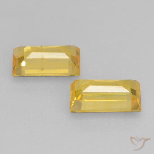 Sapphire Gemstones in 5 x 3 mm (calibrated) Size for Sale, Sapphire Stones in Golden Color