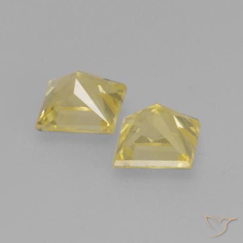 Sapphire Gemstones in 3.7 x 3.7 mm Size for Sale, Sapphire Stones in Light Gold Color