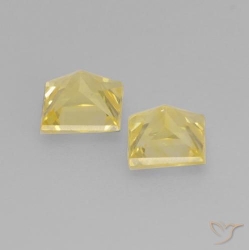 Sapphire Gemstones in 3.5 x 3.5 mm Size for Sale, Sapphire Stones in Tuscany Yellow Color