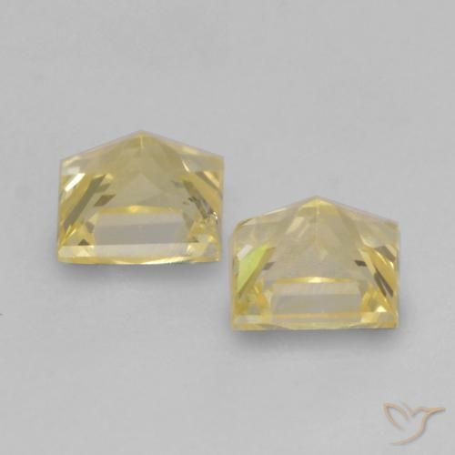 Sapphire Gemstones in 3 x 3 mm (calibrated) Size for Sale, Sapphire Stones in Light Gold Color