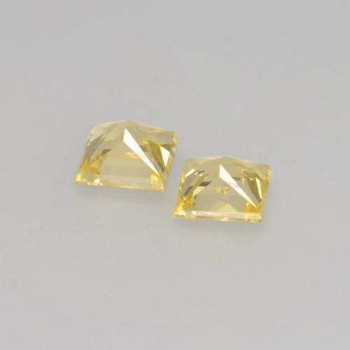 Sapphire Gemstones in 3 x 3 mm (calibrated) Size for Sale, Sapphire Stones in Tuscany Yellow Color