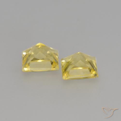 Sapphire Gemstones in 3.6 x 3.6 mm Size for Sale, Sapphire Stones in Tuscany Yellow Color