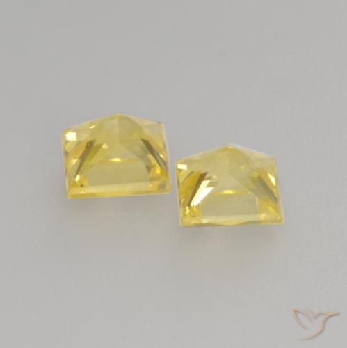 Sapphire Gemstones in 3.6 x 3.6 mm Size for Sale, Sapphire Stones in Tuscany Yellow Color