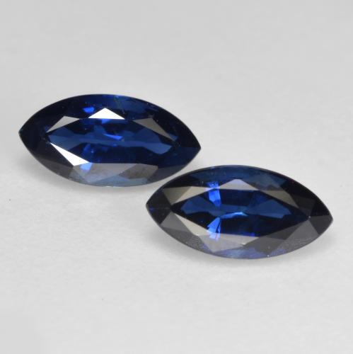 Blu scuro Zaffiro Gem - 0.6ct Marquise sfaccettato (ID: 538021)