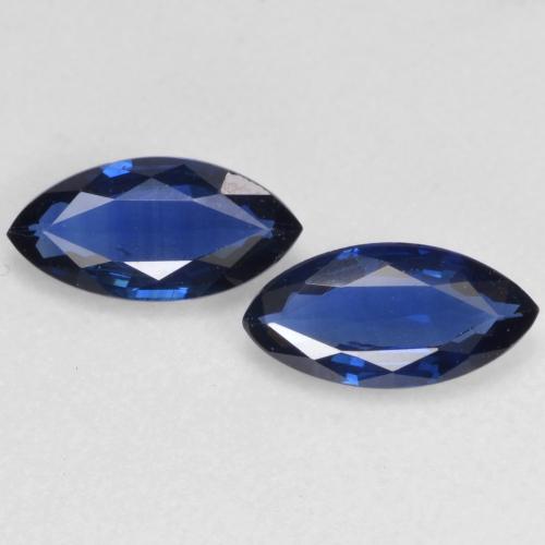 Twilight Blue Sapphire Gem - 0.4ct Marquise Facet (ID: 538026)