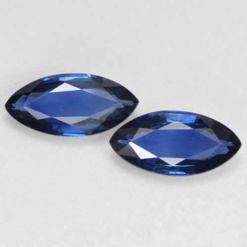 Deep Blue Sapphire Gem - 0.4ct Marquise Facet (ID: 538027)