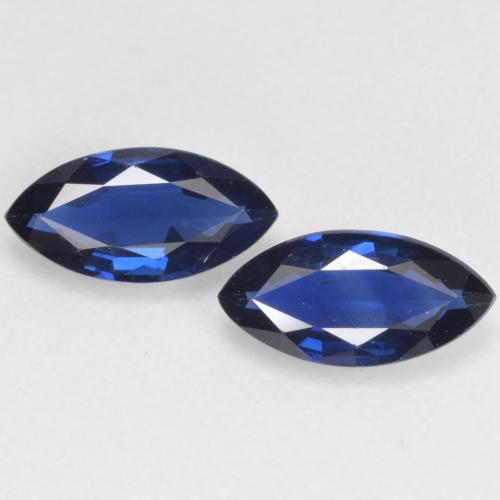 tiefblau Saphir Edelstein - 0.5ct Marquiseschliff (ID: 538029)
