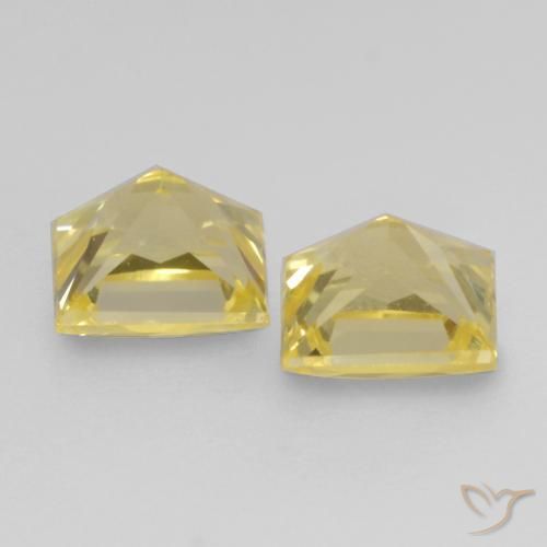 Sapphire Gemstones in 3.7 x 3.6 mm Size for Sale, Sapphire Stones in Tuscany Yellow Color