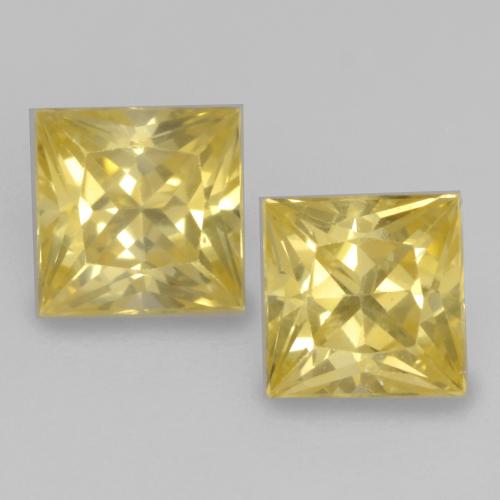 Medium Yellow Sapphire Gem - 0.4ct Princess-Cut (ID: 538037)