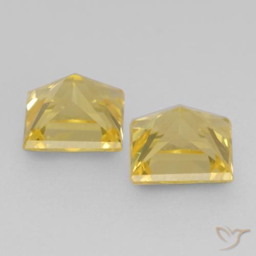 Sapphire Gemstones in 3.7 x 3.7 mm Size for Sale, Sapphire Stones in Tuscany Yellow Color