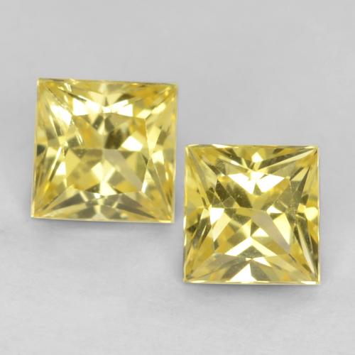 Tuscany Yellow Zaffiro Gem - 0.4ct Taglio Princess (ID: 538341)