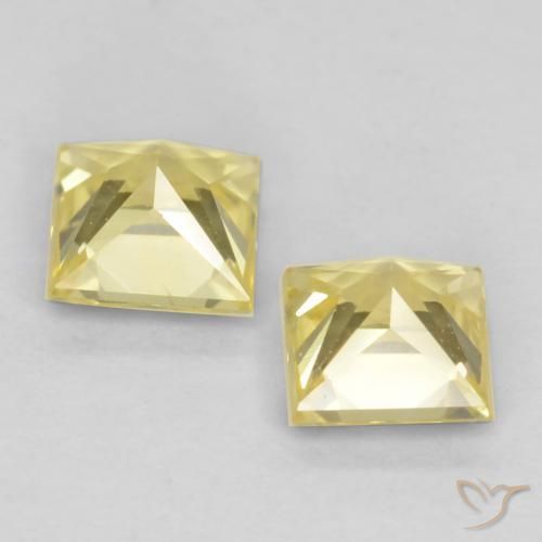 Sapphire Gemstones in 3.6 x 3.6 mm Size for Sale, Sapphire Stones in Tuscany Yellow Color