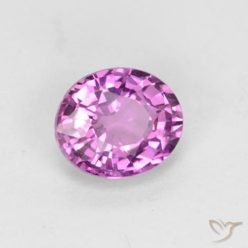 0.67 ct Purple Sapphire Stone, Natural Sapphire in Oval Facet Shape for Sale