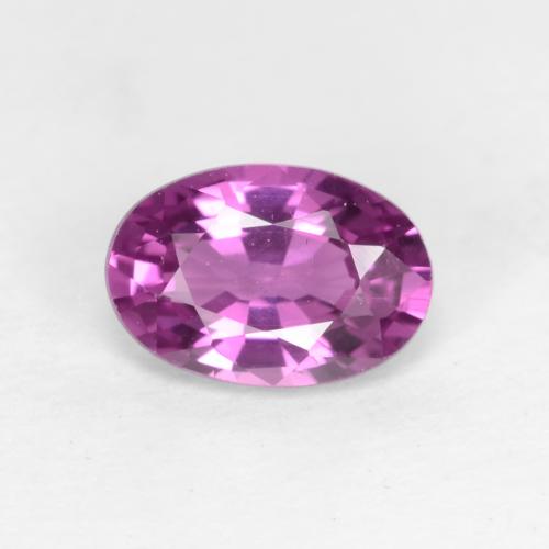Intense Pinkish Purple Saphir Edelstein - 0.6ct Oval facettiert (ID: 538929)