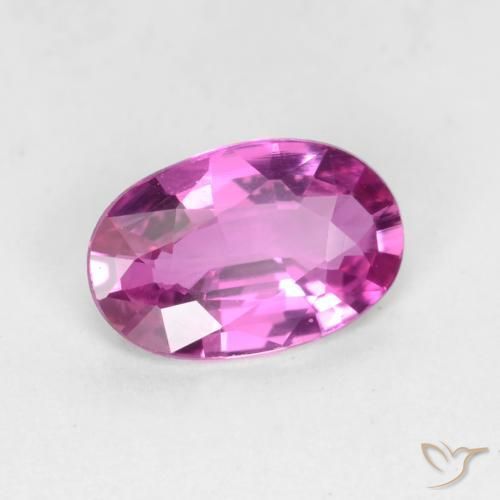 0.58 ct Purple Sapphire Stone, Natural Sapphire in Oval Facet Shape for Sale