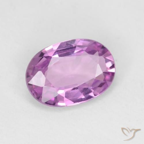 0.73 ct Purple Sapphire Stone, Natural Sapphire in Oval Facet Shape for Sale
