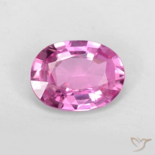 Intense Pink Сапфир Камень - 0.6ct Фасетный Овал (ID: 538937)