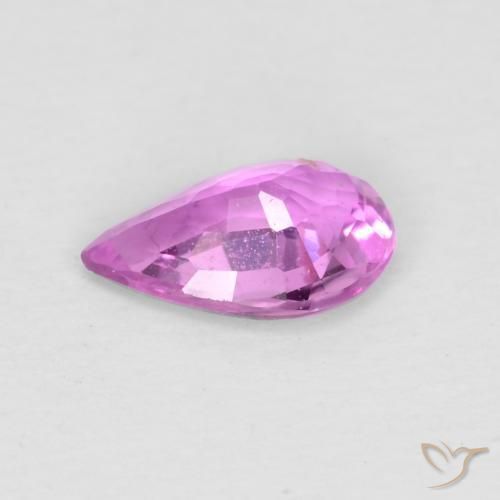 Sapphire Gemstone in 6.5 x 4.2 mm Size for Sale, Sapphire Stone in Intense Pinkish Purple Color