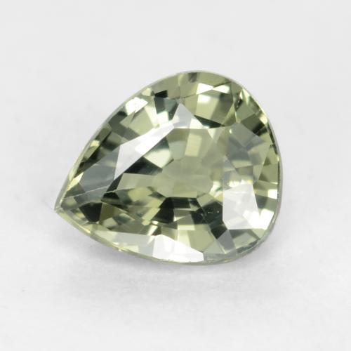 Medium Light Green Sapphire Gem - 0.7ct Pear Facet (ID: 538943)