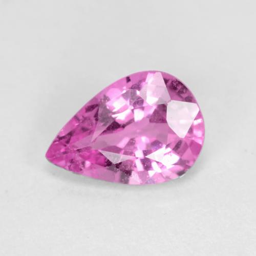 Purple-Pink Sapphire Gem - 0.6ct Pear Facet (ID: 538992)