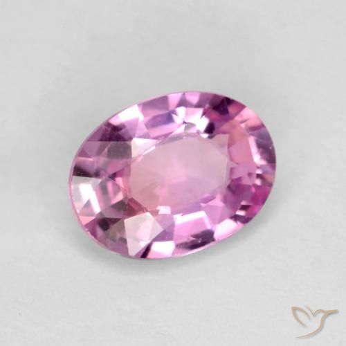 0.58 ct Purple Sapphire Stone, Natural Sapphire in Oval Facet Shape for Sale