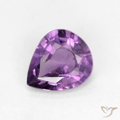 0.56ct Natural Medium Violet Sapphire, Pear Shape, VS