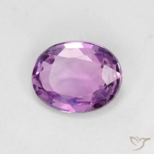 0.42 ct Violet Sapphire Stone, Natural Sapphire in Oval Facet Shape for Sale