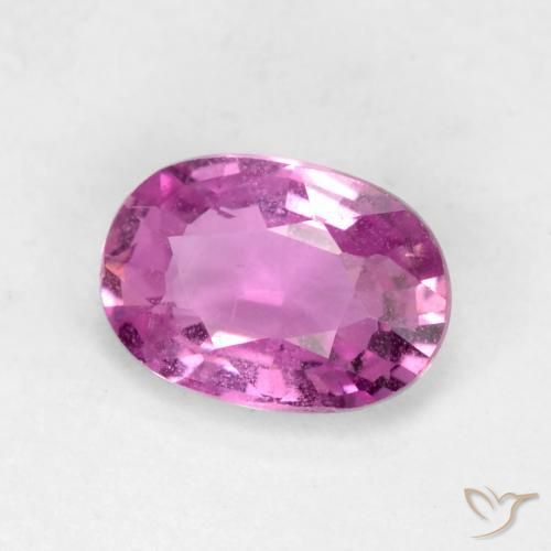 0.67 ct Pink Sapphire Stone, Natural Sapphire in Oval Facet Shape for Sale