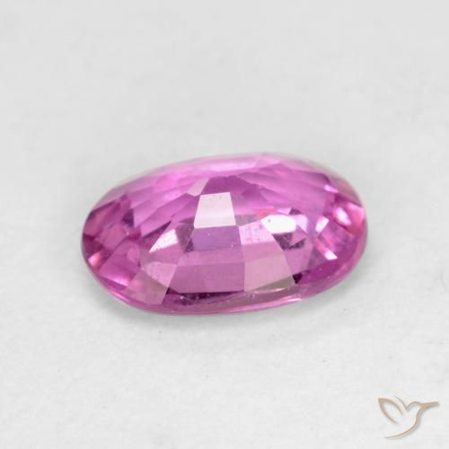 Sapphire Gemstone in 6.3 x 4.5 mm Size for Sale, Sapphire Stone in Deep Pink Color