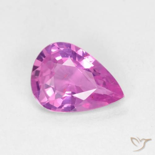0.49ct Natural Medium Purple Sapphire, Pear Shape, VS