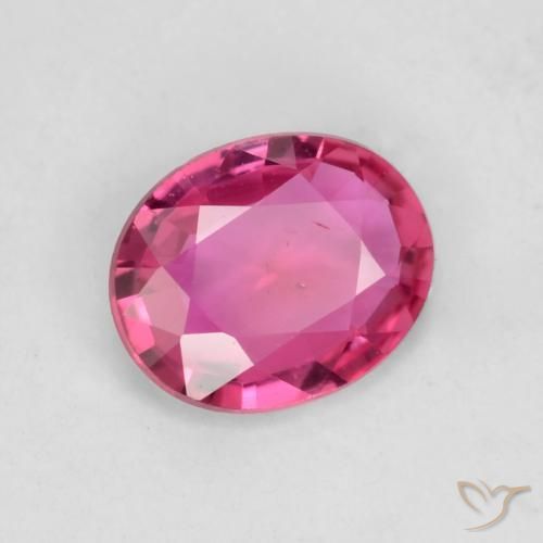 0.42 ct Pink Sapphire Stone, Natural Sapphire in Oval Facet Shape for Sale
