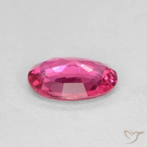 Sapphire Gemstone in 5.5 x 4.5 mm Size for Sale, Sapphire Stone in Medium-Dark Pink Color