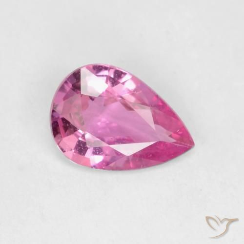 0.49ct Natural Royal Purple Pink Sapphire, Pear Shape, VS