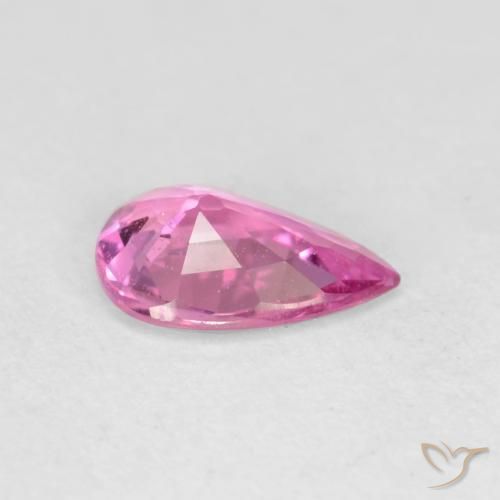 Sapphire Gemstone in 6.4 x 4.5 mm Size for Sale, Sapphire Stone in Royal Purple Pink Color