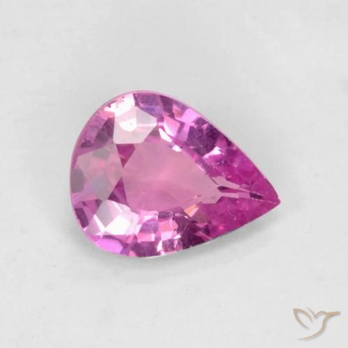 0.54 ct Purple Sapphire Stone, Natural Sapphire in Pear Facet Shape for Sale
