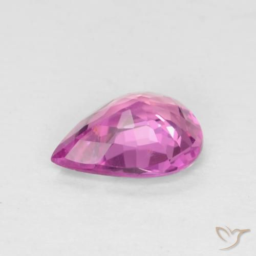 Sapphire Gemstone in 6.1 x 4.8 mm Size for Sale, Sapphire Stone in Purple-Pink Color