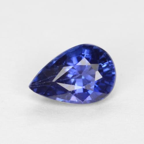 Azul aciano Zafiro Gema - 0.6ct Corte en forma de pera (ID: 540074)
