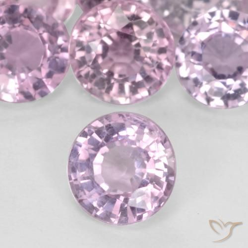 5.31 ctw Pink Sapphire Stones, Natural Sapphire in Round Facet Shape for Sale