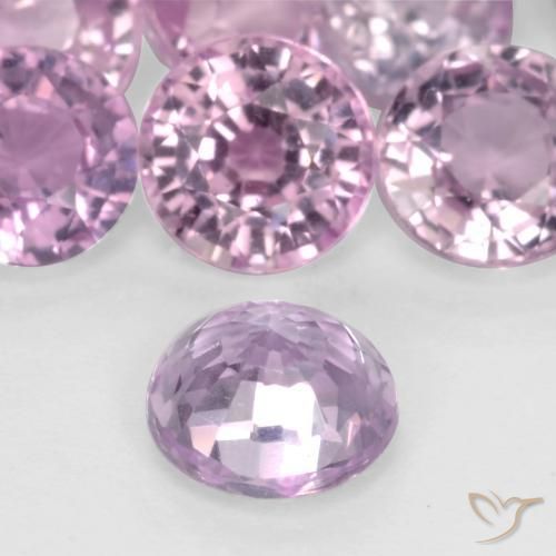 Sapphire Gemstones in 4.5 mm (calibrated) Size for Sale, Sapphire Stones in Light Cherry Pink Color