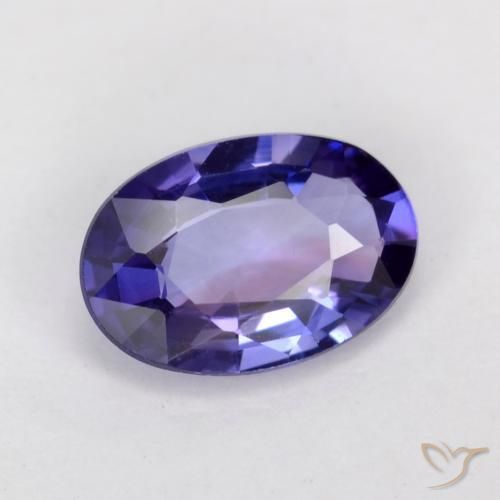 0.50 ct Violet Sapphire Stone, Natural Sapphire in Oval Facet Shape for Sale