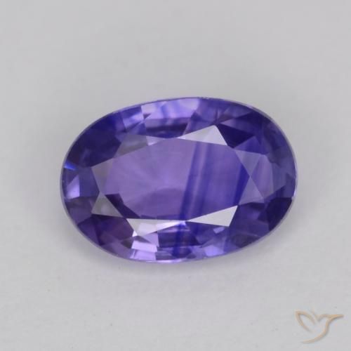 Dark Bluish Purple Сапфир Камень - 0.5ct Фасетный Овал (ID: 541550)