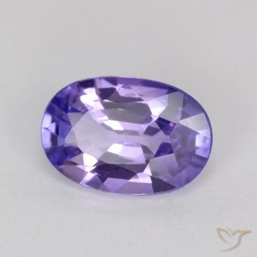 0.55 ct Violet Sapphire Stone, Natural Sapphire in Oval Facet Shape for Sale