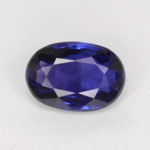 Bluish Violet Sapphire Gem - 0.6ct Oval Facet (ID: 541846)