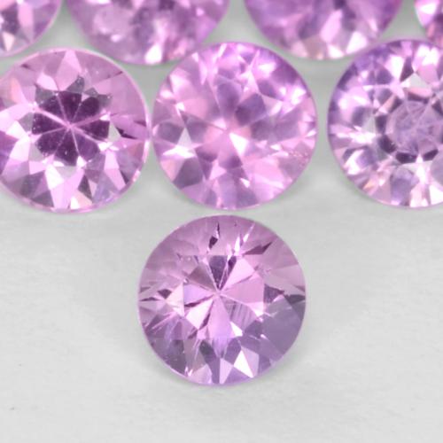 Medium Pinkish Purple Saphir Edelstein - 0.1ct Diamanten-Schliff (ID: 543363)