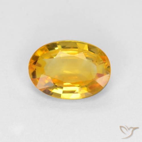 0.62ct Natural Golden Sapphire, Oval, VVS-VS