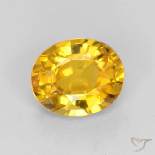 Dorado Zafiro Gema - 0.5ct Forma ovalada (ID: 544634)