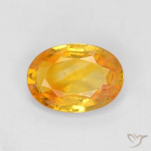 0.70ct Natural Medium Golden Sapphire, Oval, VS
