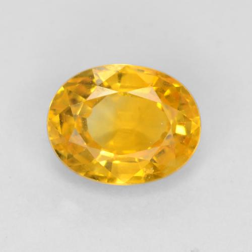 Medium Golden Сапфир Камень - 0.8ct Фасетный Овал (ID: 544767)