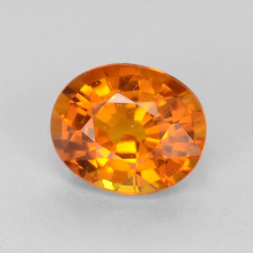Ярко-оранжевый Сапфир Камень - 0.6ct Фасетный Овал (ID: 544771)