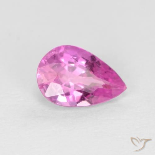 0.50 ct Purple Sapphire Stone, Natural Sapphire in Pear Facet Shape for Sale